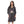 Printed Short Sleeves Oversized Sleepshirt - Dark Grey