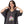 Printed Short Sleeves Oversized Sleepshirt - Dark Grey
