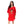 Printed Short Sleeves Oversized Sleepshirt - Red