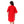 Printed Short Sleeves Oversized Sleepshirt - Red