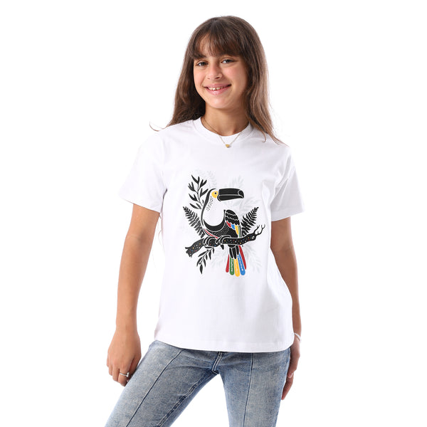 Printed_Slip_On_Relaxed_Fit_White_Girls'_T-Shirt_-White