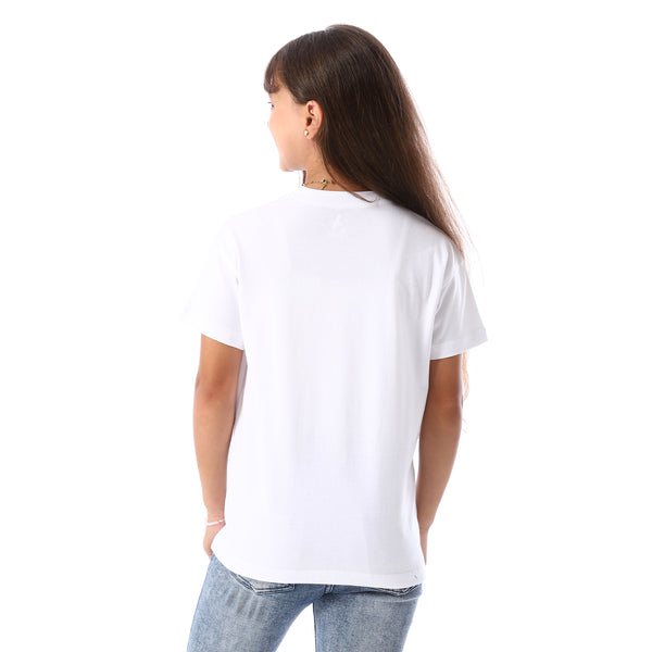 Printed_Slip_On_Relaxed_Fit_White_Girls'_T-Shirt_-White
