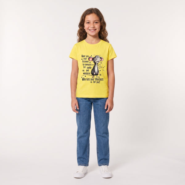 Regular Fit Slip On Printed Girls T-Shirt - Yellow