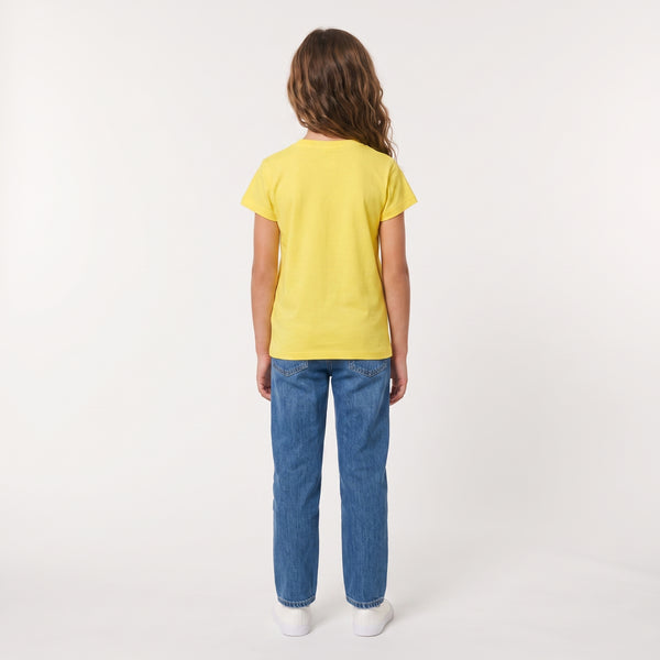 Regular Fit Slip On Printed Girls T-Shirt - Yellow