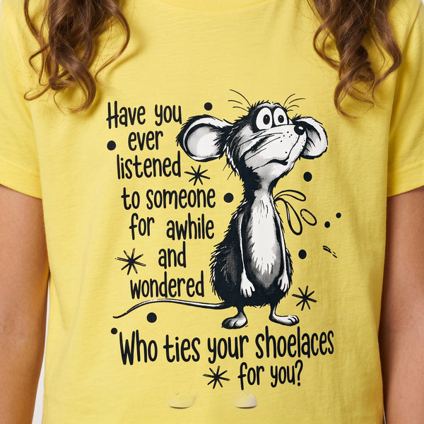 Regular Fit Slip On Printed Girls T-Shirt - Yellow