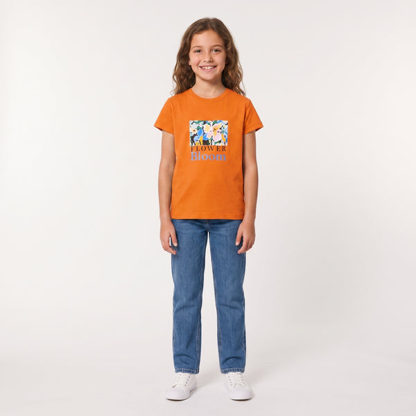 Regular Fit Slip On Printed Girls T-Shirt - Orange