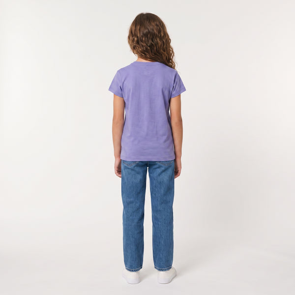 Regular Fit Slip On Printed Girls T-Shirt - Purple