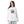 Crew Neck Printed Long Sleeves Oversized T-Shirt - White