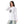 Crew Neck Printed Long Sleeves Oversized T-Shirt - White