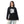 Crew Neck Printed Long Sleeves Oversized T-Shirt - Black