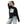 Crew Neck Printed Long Sleeves Oversized T-Shirt - Black