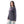 Crew Neck Printed Long Sleeves Oversized T-Shirt - Dark Grey