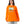 Crew Neck Printed Long Sleeves Oversized T-Shirt - Orange