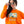 Crew Neck Printed Long Sleeves Oversized T-Shirt - Orange