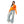 Crew Neck Printed Long Sleeves Oversized T-Shirt - Orange