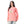 Crew Neck Printed Long Sleeves Oversized T-Shirt - Coral Pink