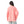 Crew Neck Printed Long Sleeves Oversized T-Shirt - Coral Pink
