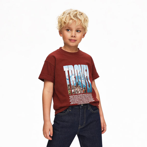 Boys_Front_Print_Round_Neck_Tee_-_Burgundy