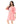 Printed Short Sleeves Oversized Sleepshirt - Rose