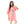 Printed Short Sleeves Oversized Sleepshirt - Rose