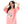 Printed Short Sleeves Oversized Sleepshirt - Rose