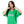 Printed Short Sleeves Oversized Sleepshirt - Light Green