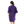 Printed Short Sleeves Oversized Sleepshirt - Dark Purple
