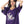 Printed Short Sleeves Oversized Sleepshirt - Dark Purple