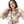 Self Pattern Buttons Closure Sleepshirt - Beige, Blue, and Yellow