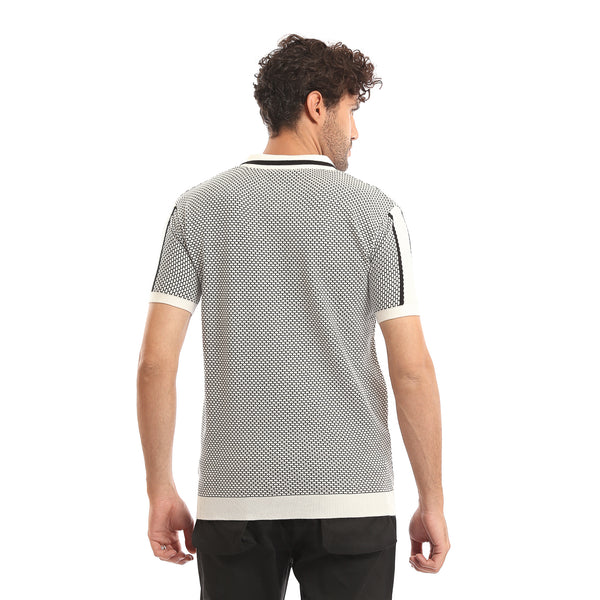 Micro-Pattern_Jacquard_Knit_Polo_Shirt_-_Black_&_Off-White
