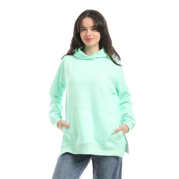 Aqua_Green_Kangaroo_Pockets_Slip_On_Cotton_Hoodie-Aqua_Green