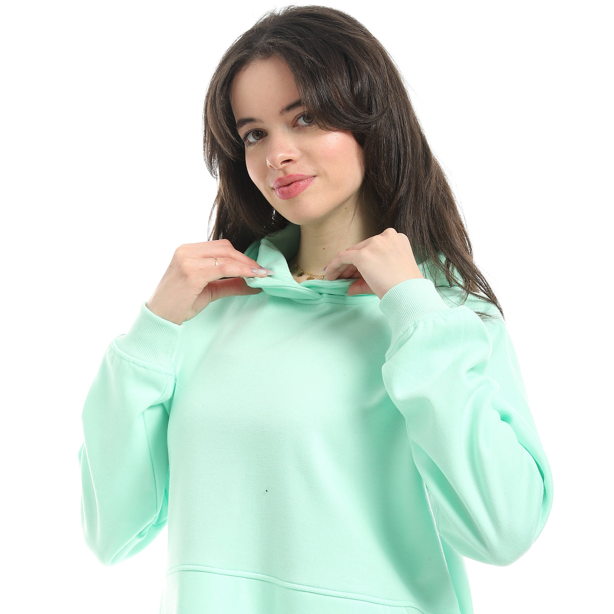Aqua_Green_Kangaroo_Pockets_Slip_On_Cotton_Hoodie-Aqua_Green