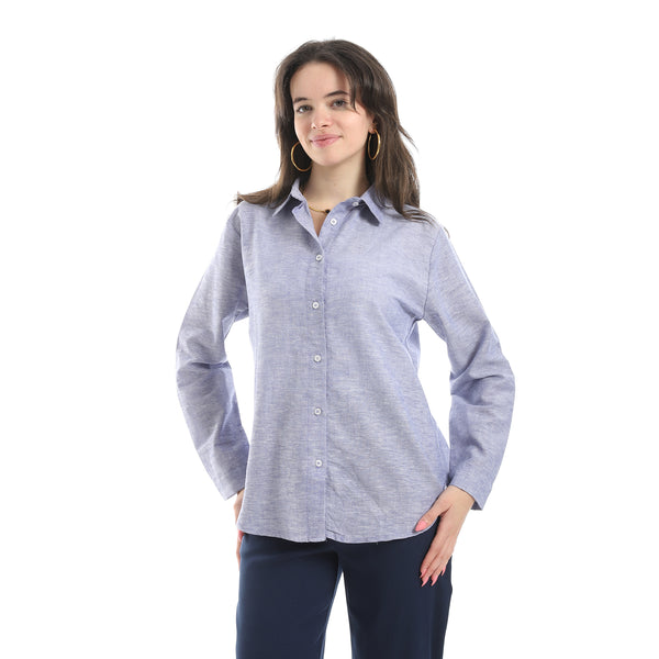 Turned_Down_Collar_Button_Closure_Grey_Chemise_Grey