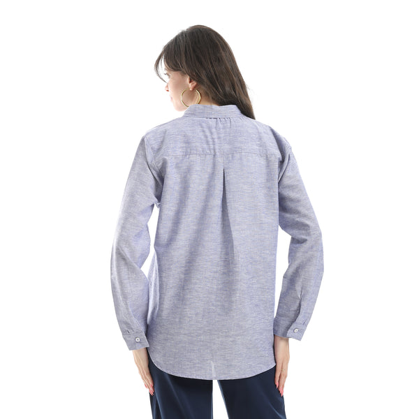 Turned_Down_Collar_Button_Closure_Grey_Chemise_Grey