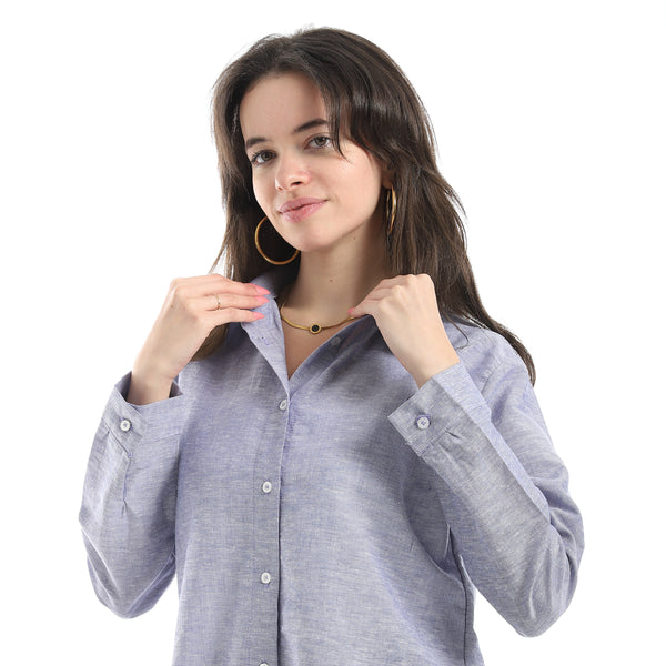 Turned_Down_Collar_Button_Closure_Grey_Chemise_Grey