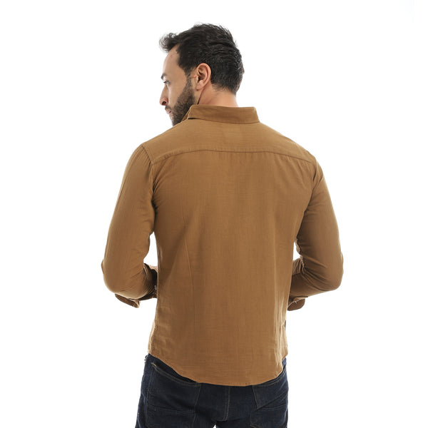full_sleeves_plain_buttoned_shirt_-_brown