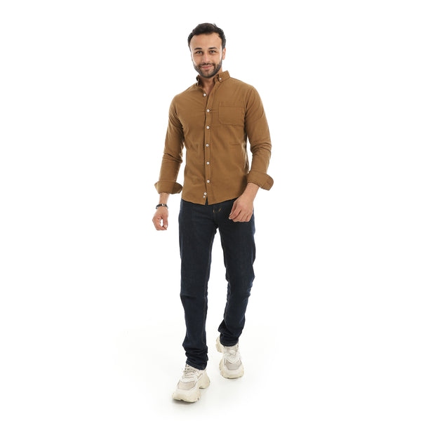 full_sleeves_plain_buttoned_shirt_-_brown