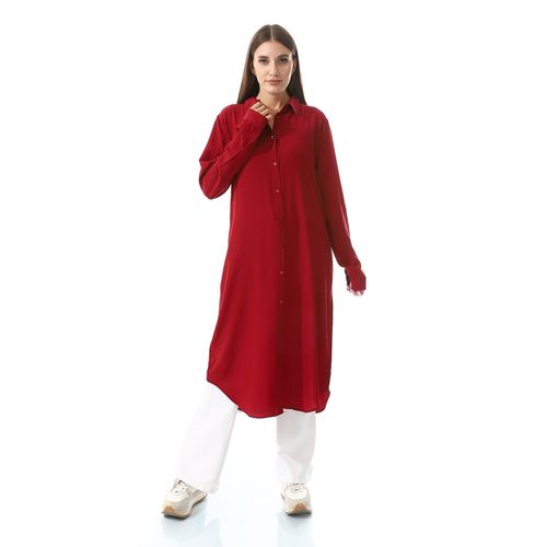 Buttons Down Closure Long Shirt