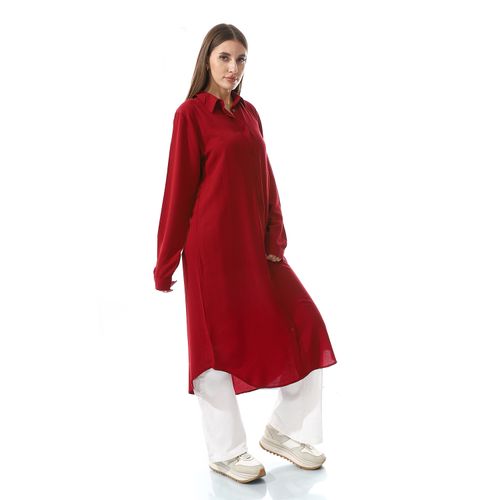 Buttons Down Closure Long Shirt
