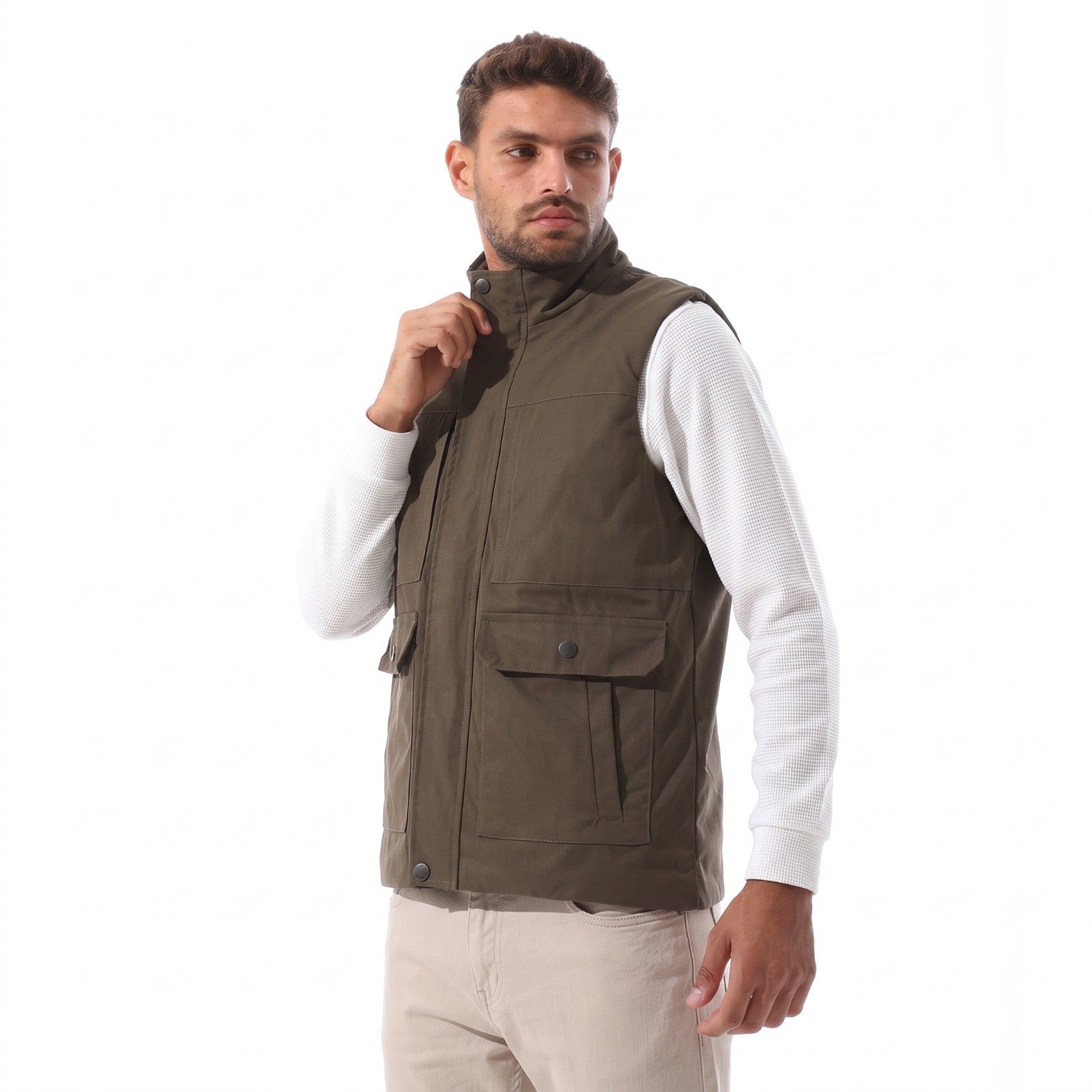 Multiple_front_flap_pockets_Vest_-_Olive