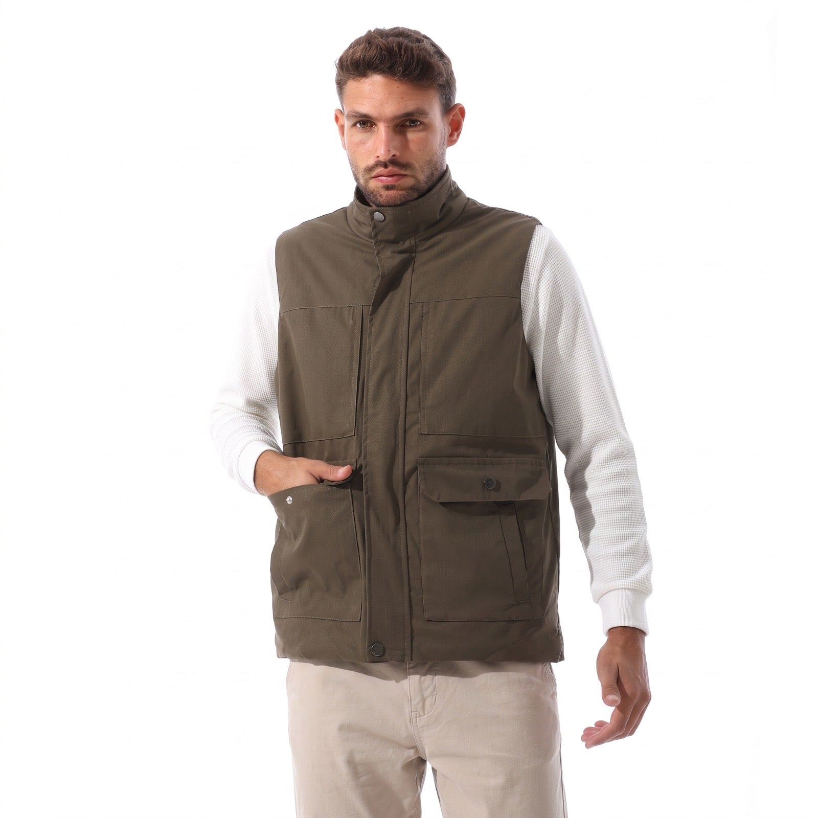 Multiple_front_flap_pockets_Vest_-_Olive