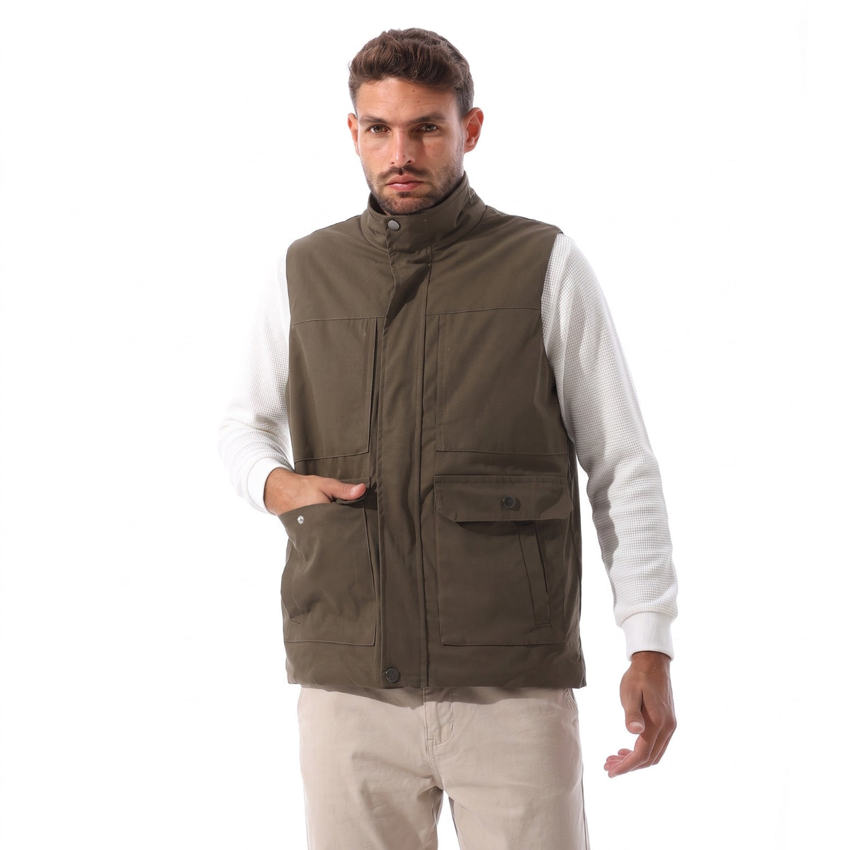 Multiple_front_flap_pockets_Vest_-_Olive