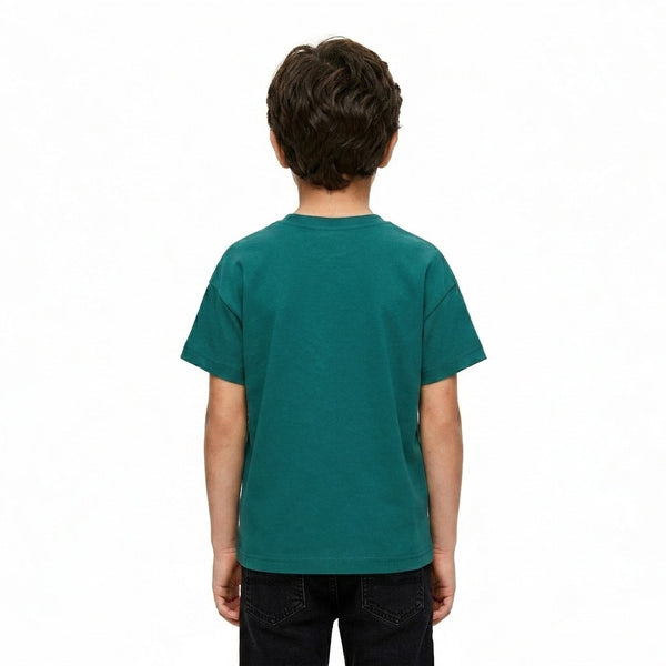 Boys_Shorts_Sleeves_Printed_Tee_-_Teal_Green