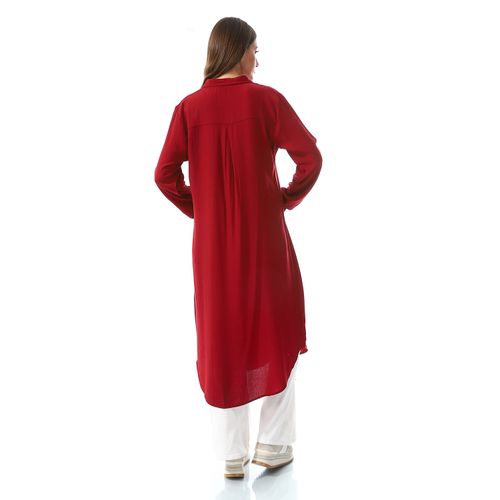 Buttons Down Closure Long Shirt