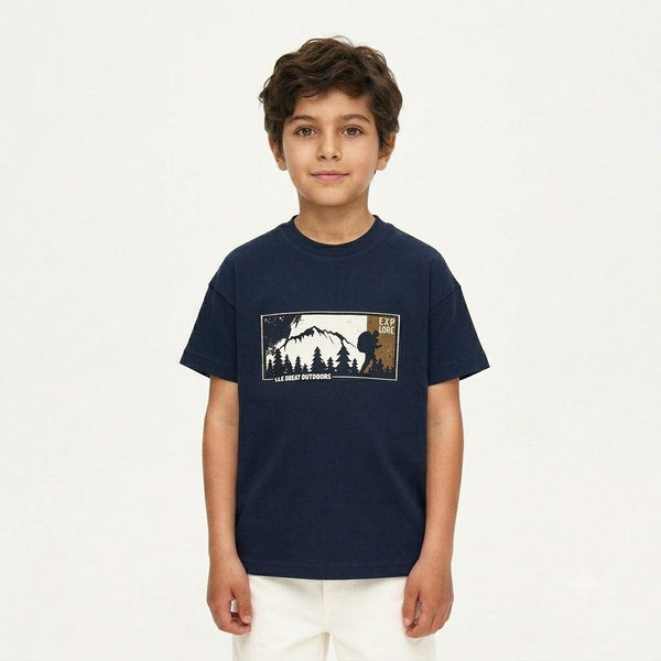 Boys_Round_Neck_Casual_Tee_-_Navy_Blue