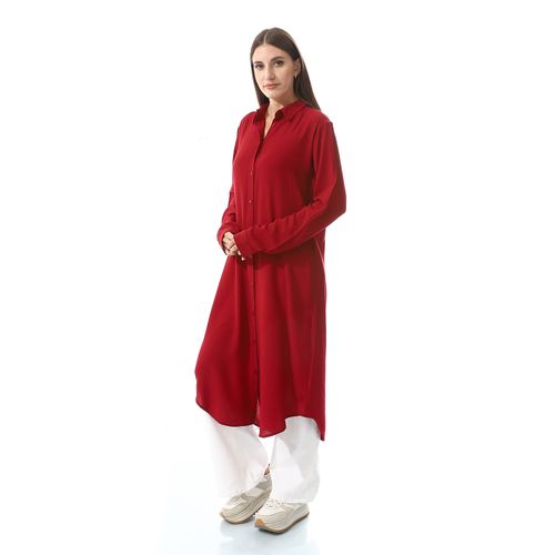 Buttons Down Closure Long Shirt