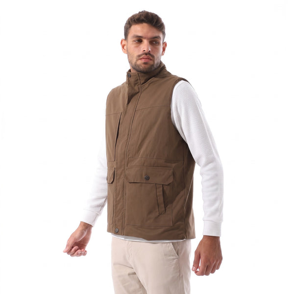 Multiple_front_flap_pockets_Vest_-_Brown