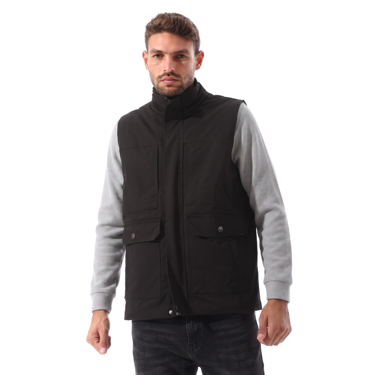 Multiple_front_flap_pockets_Vest_-_Black
