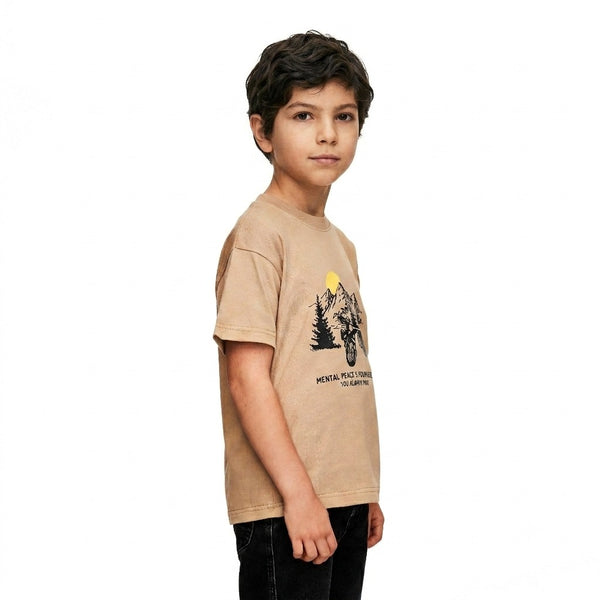 Boys_Shorts_Sleeves_Printed_Tee_-_Dark_Beige