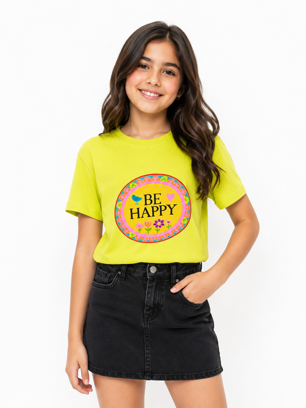 Girls_Cotton_Printed__Regular_T-Shirt_-_Yellow